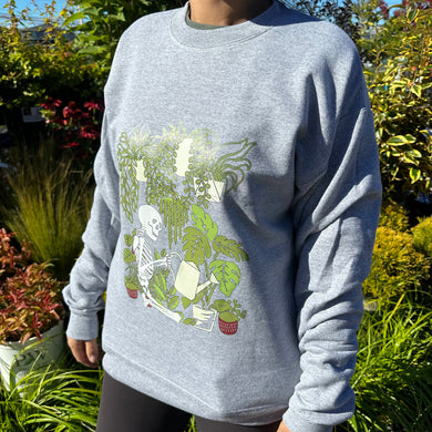 Skeleton Plants Crewneck Sweatshirt - XL - Gray