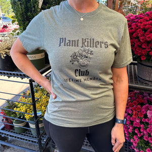 Plant Killers Club T-Shirt - L -Military Green